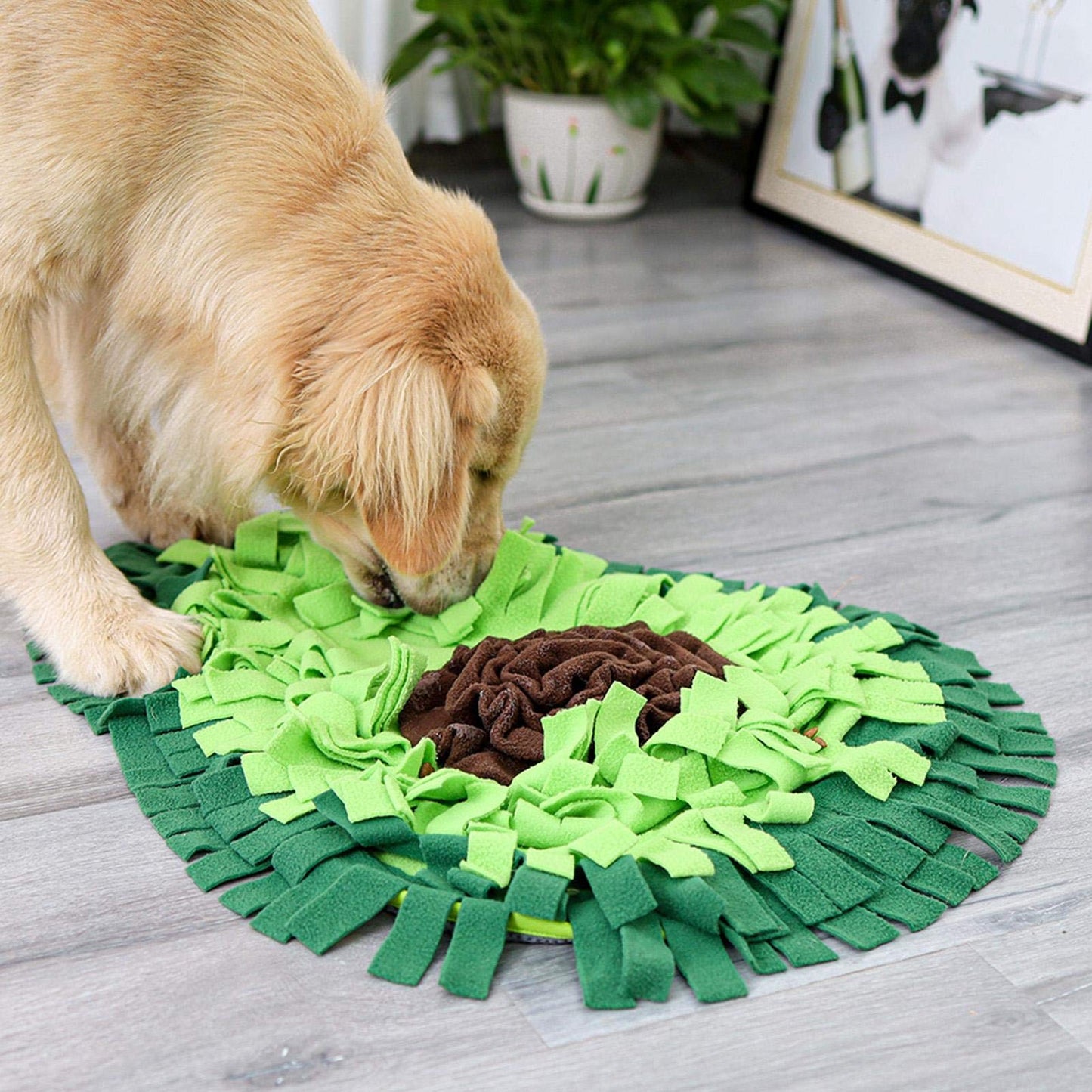 Interactive Dog Snuffle Mat – Treat Puzzle Toy for Mental Stimulation & Anxiety Relief