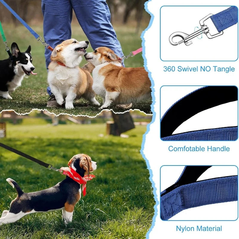 Heavy Duty Dog Leash for Large Dogs – Strong Nylon Rope Training & Walking Lead
