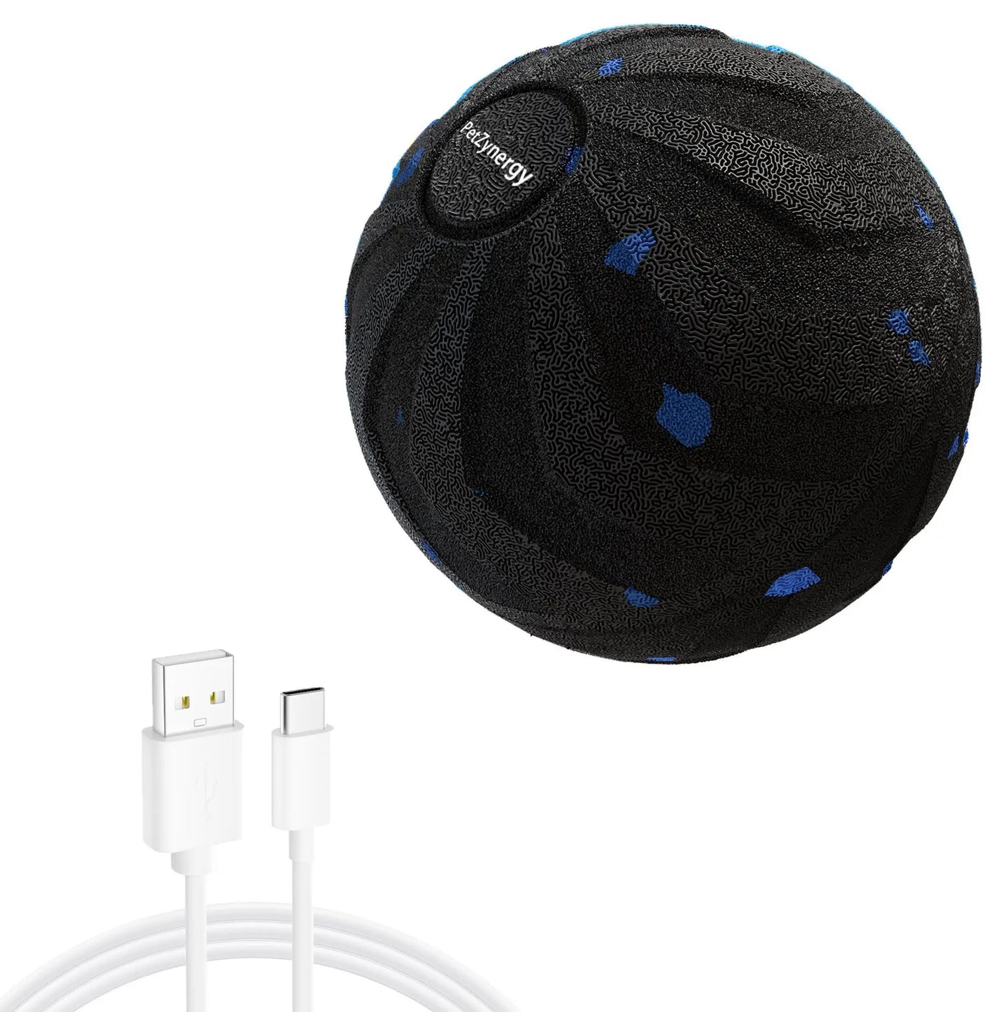 Interactive Dog Ball – Automatic Moving & Vibrating Dog Toy for Medium & Large Dogs (Durable E-TPU Wicked Ball)